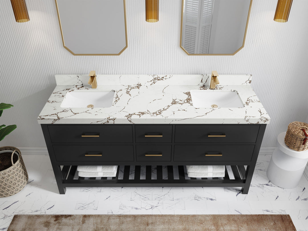 Parker 72 in. W x 22 in. D Double Sink Bathroom Vanity - Willow Bath and Vanity