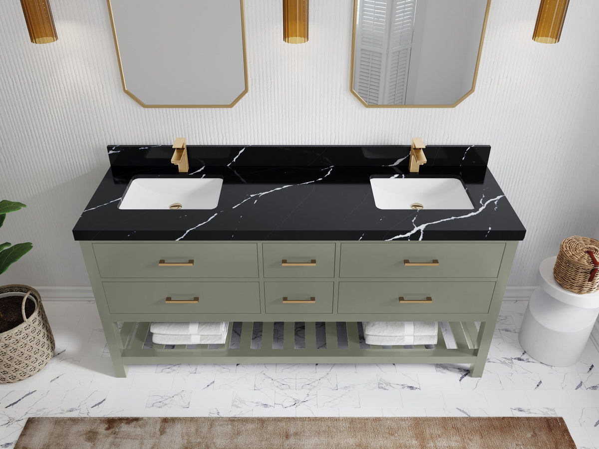 Parker 72 in. W x 22 in. D Double Sink Bathroom Vanity - Willow Bath and Vanity