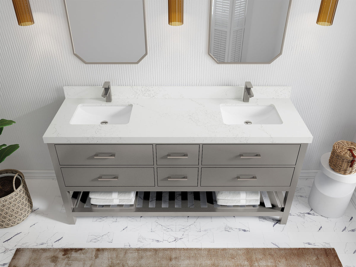 Parker 72 in. W x 22 in. D Double Sink Bathroom Vanity - Willow Bath and Vanity