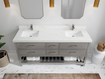 Parker 72 in. W x 22 in. D Double Sink Bathroom Vanity - Willow Bath and Vanity