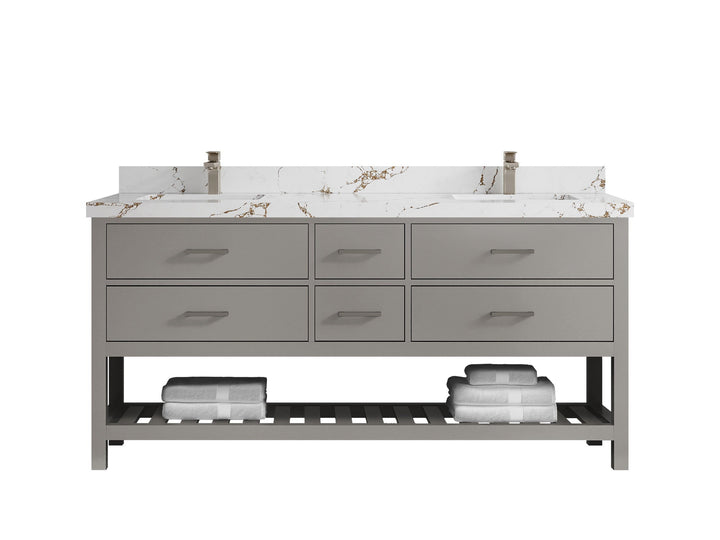 Parker 72 in. W x 22 in. D Double Sink Bathroom Vanity - photo 30