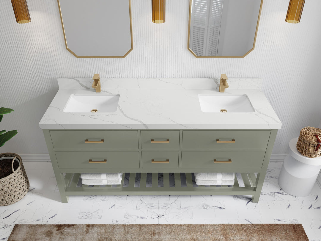 Parker 72 in. W x 22 in. D Double Sink Bathroom Vanity - Willow Bath and Vanity