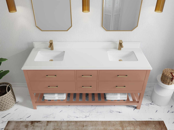 Parker 72 in. W x 22 in. D Double Sink Bathroom Vanity - photo 28