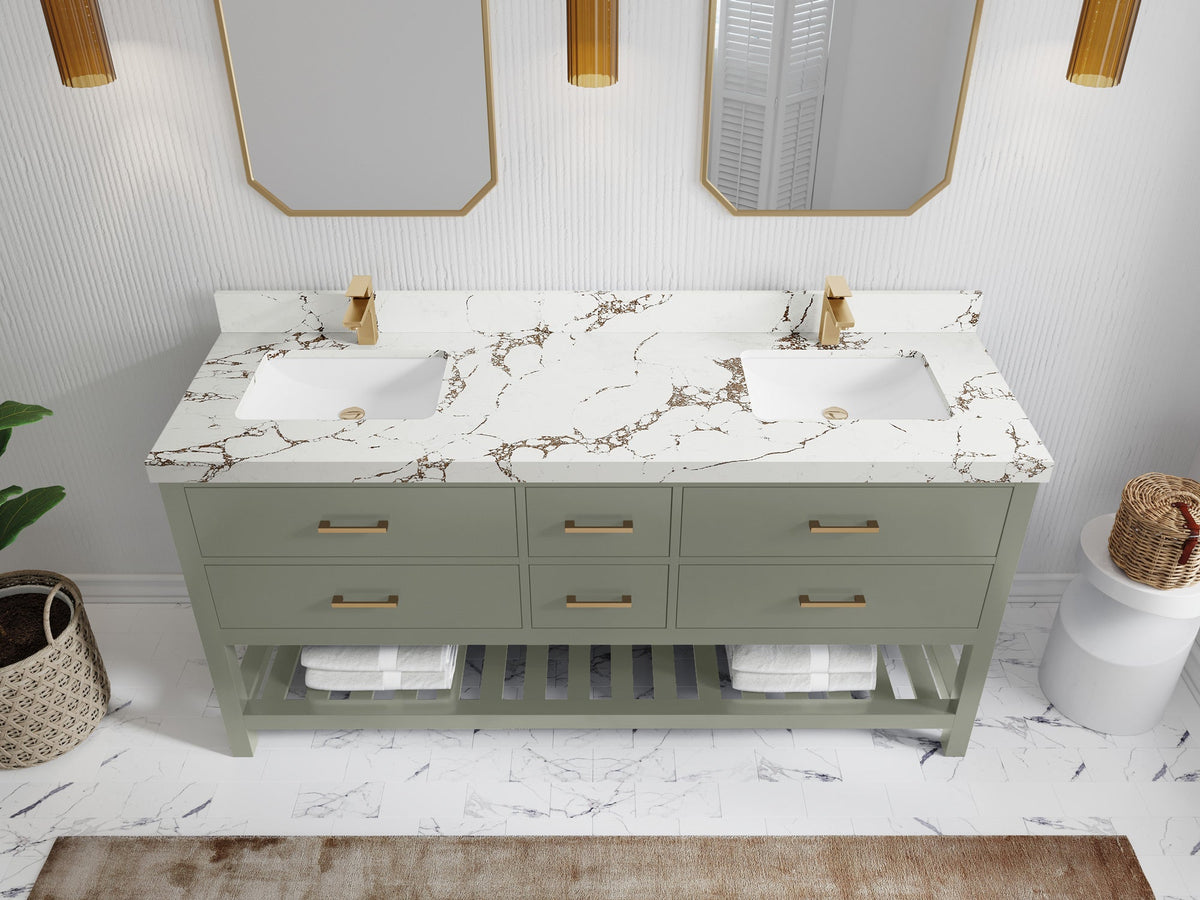 Parker 72 in. W x 22 in. D Double Sink Bathroom Vanity - Willow Bath and Vanity