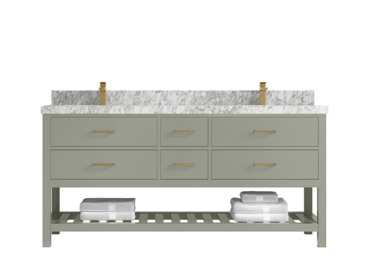 Parker 72 in. W x 22 in. D Double Sink Bathroom Vanity - Willow Bath and Vanity
