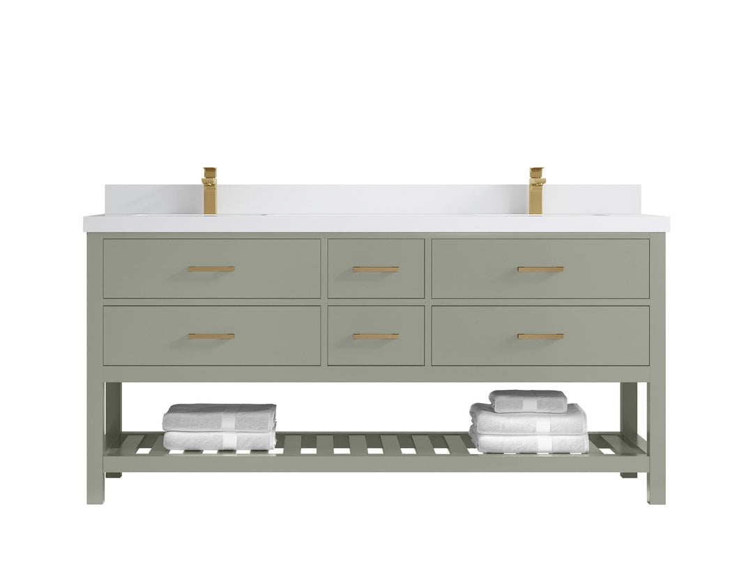 Parker 72 in. W x 22 in. D Double Sink Bathroom Vanity - Willow Bath and Vanity