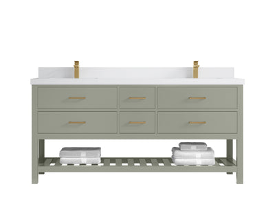 Parker 72 in. W x 22 in. D Double Sink Bathroom Vanity - Willow Bath and Vanity