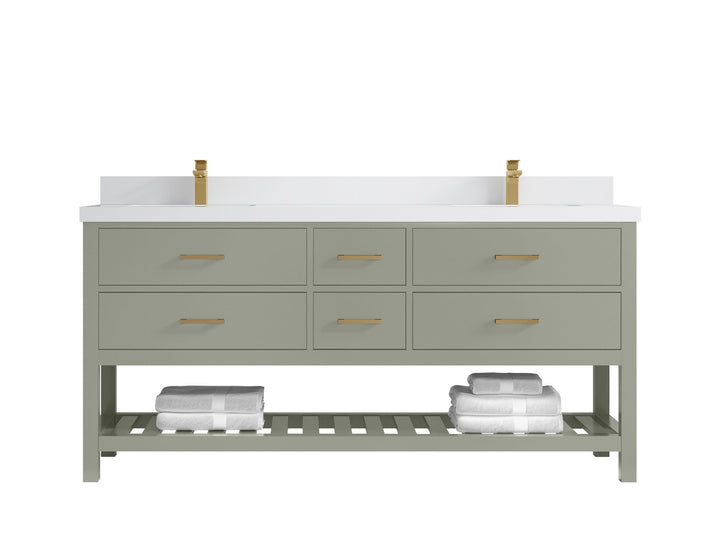Parker 72 in. W x 22 in. D Double Sink Bathroom Vanity - photo 38