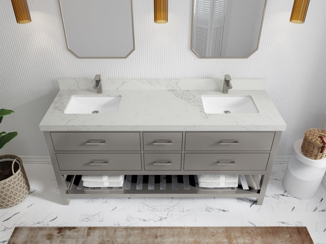 Parker 72 in. W x 22 in. D Double Sink Bathroom Vanity - Willow Bath and Vanity