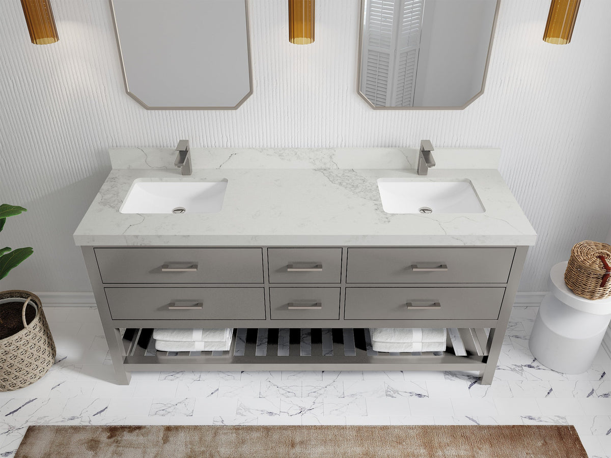 Parker 72 in. W x 22 in. D Double Sink Bathroom Vanity - Willow Bath and Vanity