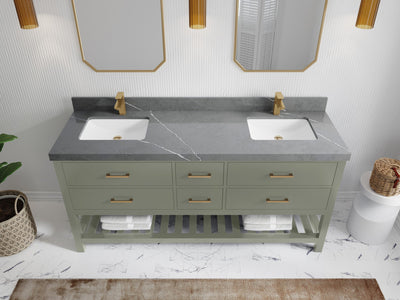 Parker 72 in. W x 22 in. D Double Sink Bathroom Vanity - Willow Bath and Vanity