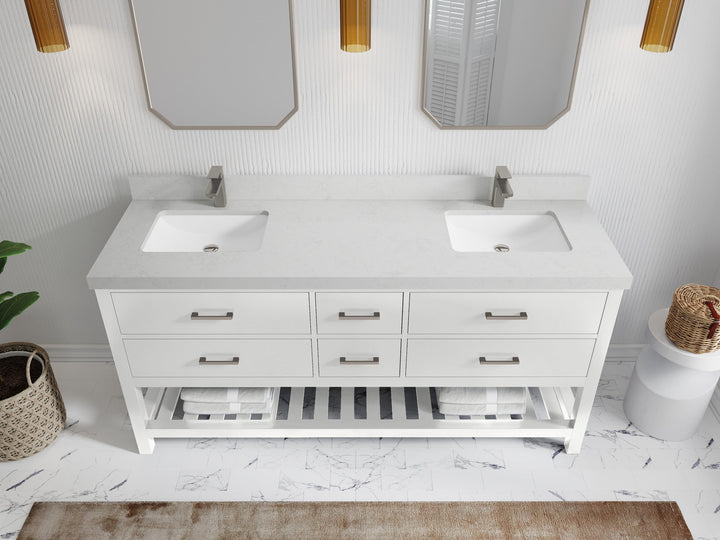 Parker 72 in. W x 22 in. D Double Sink Bathroom Vanity - photo 7