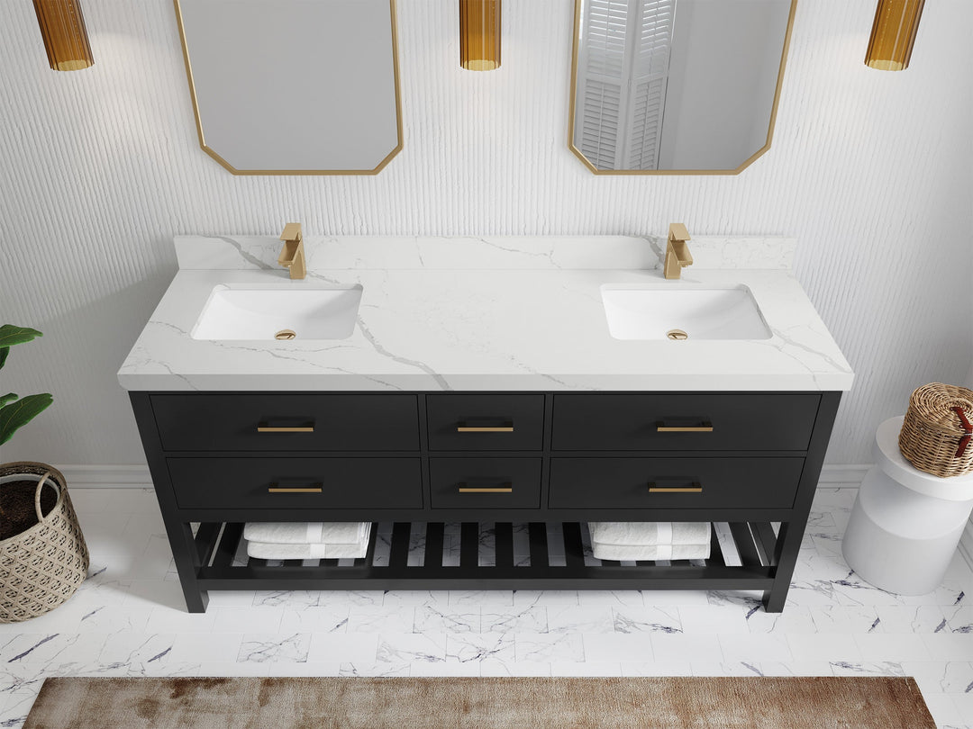 Parker 72 in. W x 22 in. D Double Sink Bathroom Vanity - Willow Bath and Vanity