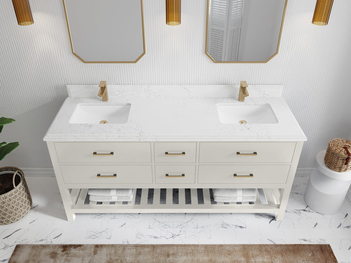 Parker 72 in. W x 22 in. D Double Sink Bathroom Vanity - photo 46