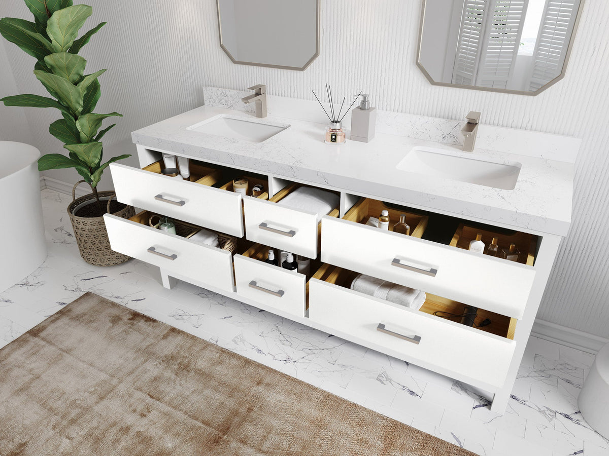 Parker 72 in. W x 22 in. D Double Sink Bathroom Vanity - Willow Bath and Vanity