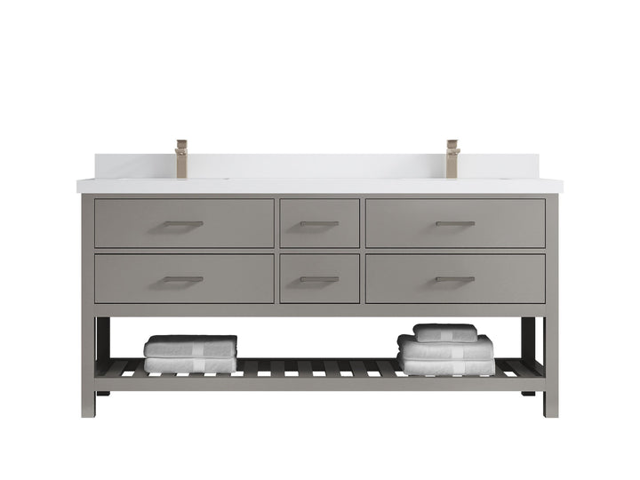 Parker 72 in. W x 22 in. D Double Sink Bathroom Vanity - photo 38