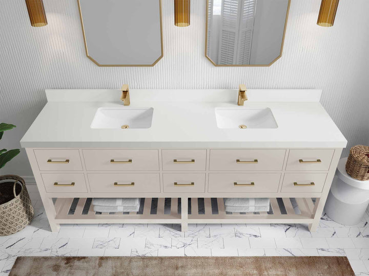 Parker 84 in. W x 22 in. D Double Sink Bathroom Vanity - photo 37