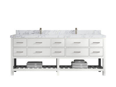 Parker 84 in. W x 22 in. D Double Sink Bathroom Vanity - Willow Bath and Vanity