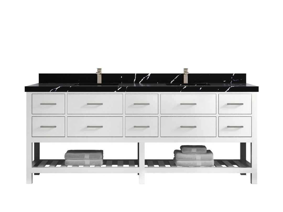 Parker 84 in. W x 22 in. D Double Sink Bathroom Vanity - Willow Bath and Vanity