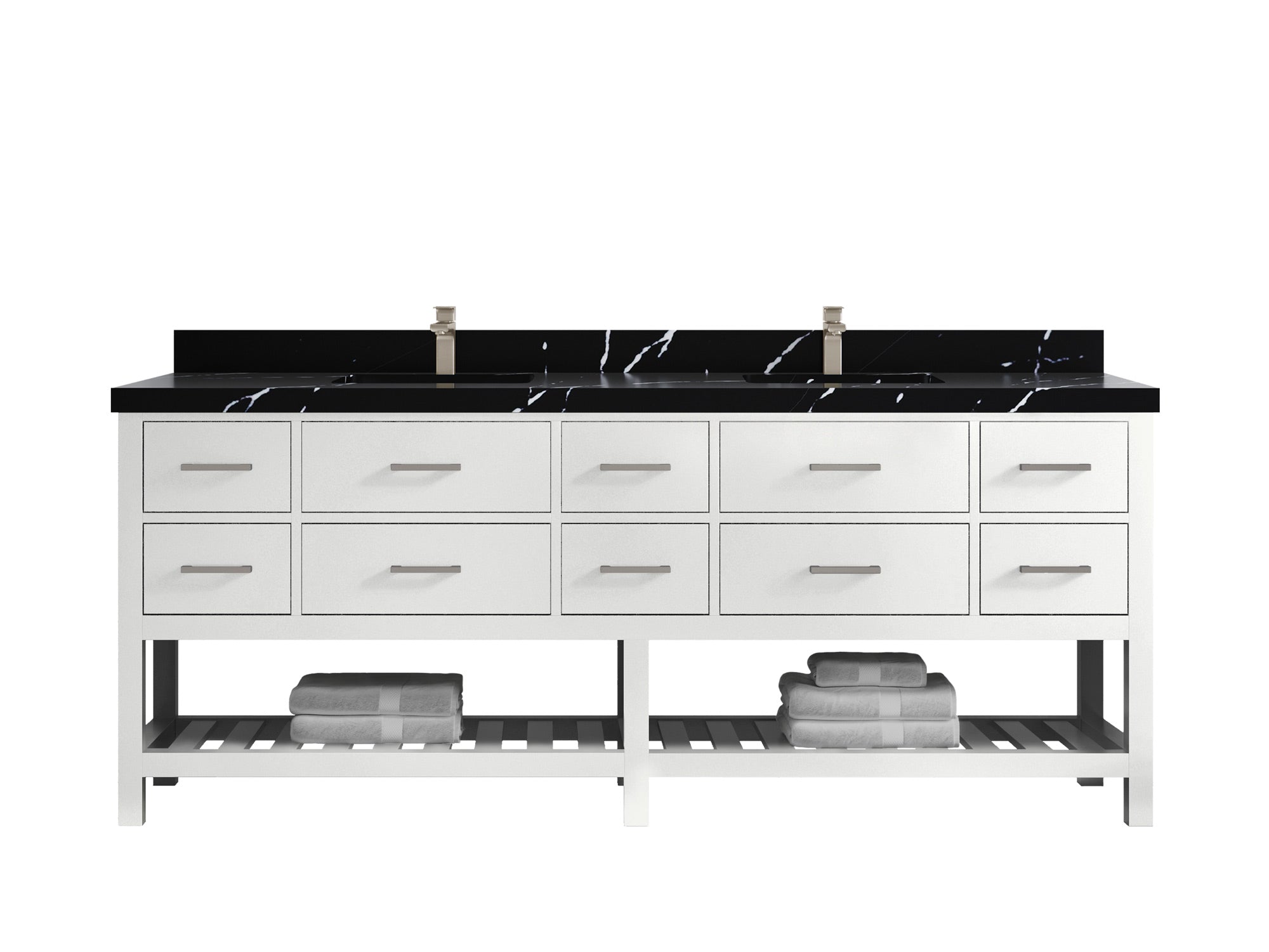 Parker 84 in. W x 22 in. D Double Sink Bathroom Vanity - Willow Bath and Vanity