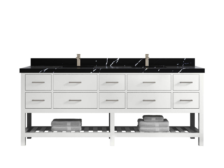 Parker 84 in. W x 22 in. D Double Sink Bathroom Vanity - photo 12