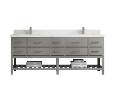 Parker 84 in. W x 22 in. D Double Sink Bathroom Vanity - Willow Bath and Vanity