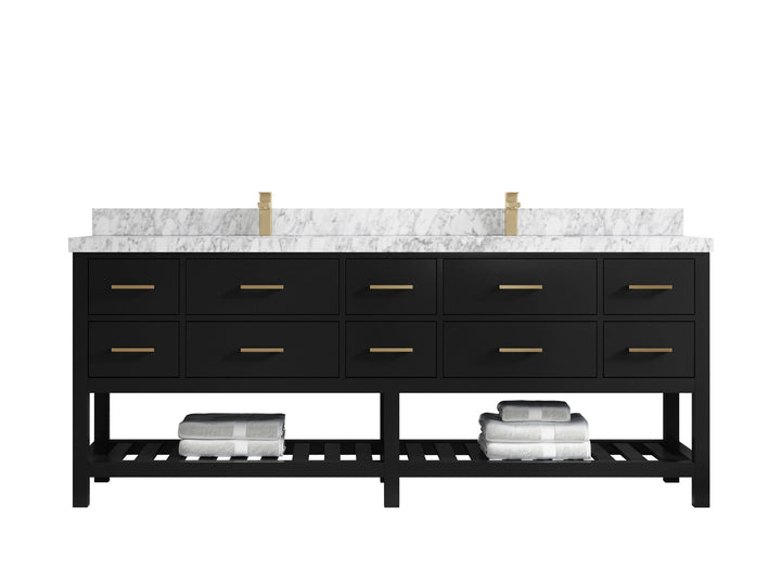 Parker 84 in. W x 22 in. D Double Sink Bathroom Vanity - photo 12