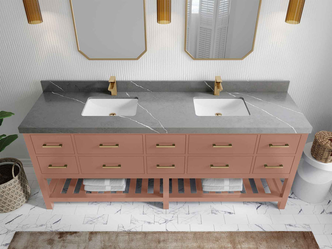 Parker 84 in. W x 22 in. D Double Sink Bathroom Vanity - Willow Bath and Vanity