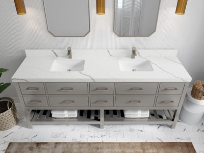 Parker 84 in. W x 22 in. D Double Sink Bathroom Vanity - Willow Bath and Vanity