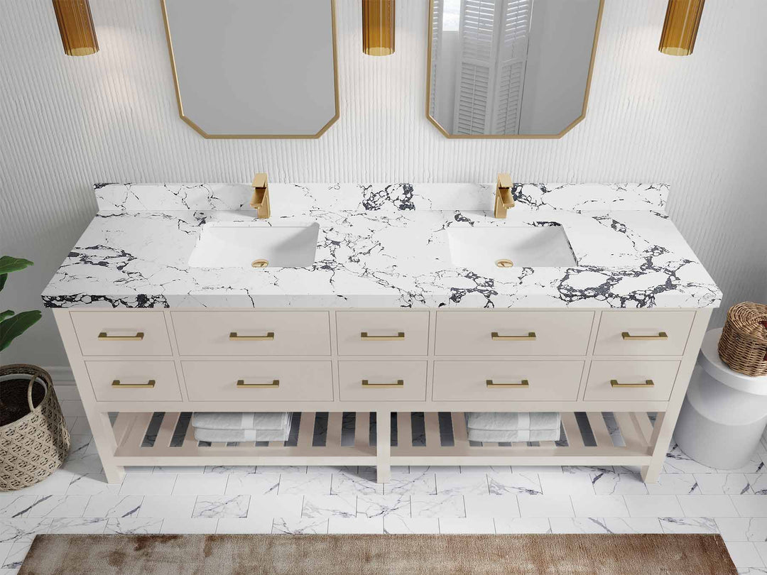 Parker 84 in. W x 22 in. D Double Sink Bathroom Vanity - Willow Bath and Vanity