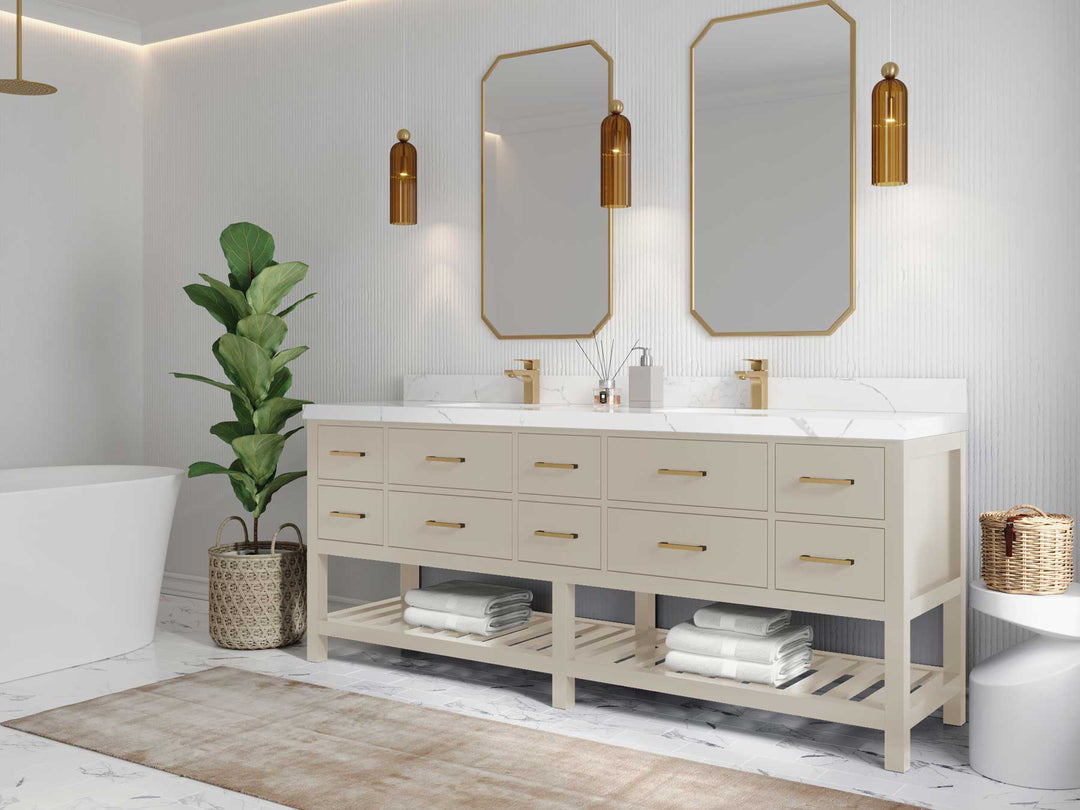 Parker 84 in. W x 22 in. D Double Sink Bathroom Vanity - Willow Bath and Vanity