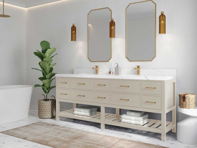 Parker 84 in. W x 22 in. D Double Sink Bathroom Vanity - Willow Bath and Vanity