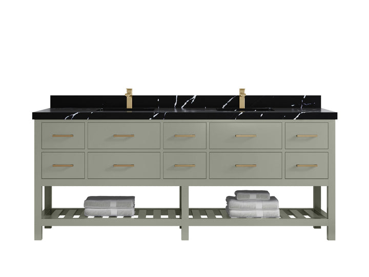 Parker 84 in. W x 22 in. D Double Sink Bathroom Vanity - photo 12