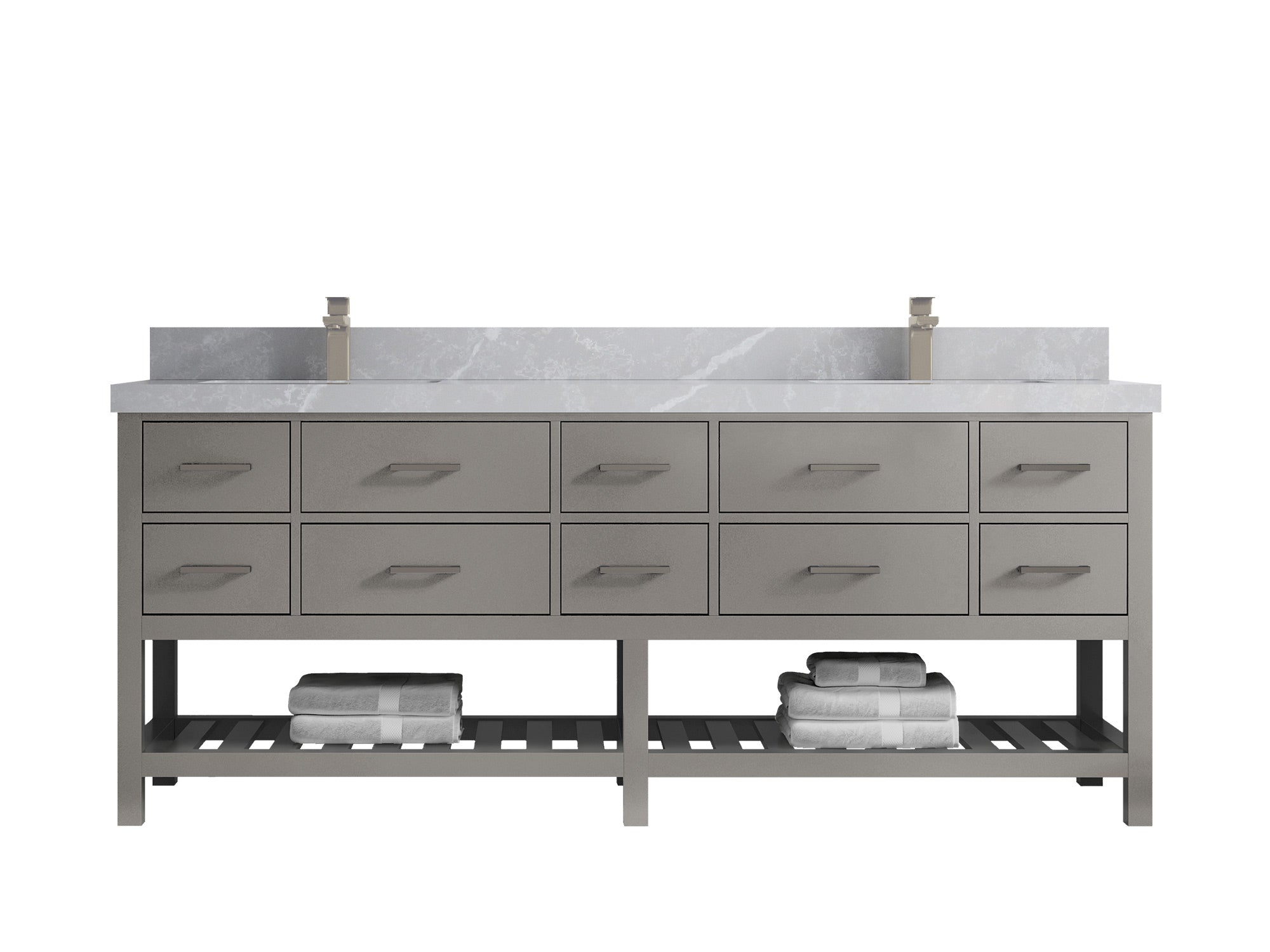 Parker 84 in. W x 22 in. D Double Sink Bathroom Vanity - Willow Bath and Vanity