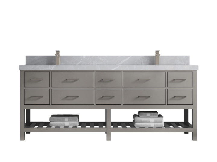 Parker 84 in. W x 22 in. D Double Sink Bathroom Vanity - photo 26