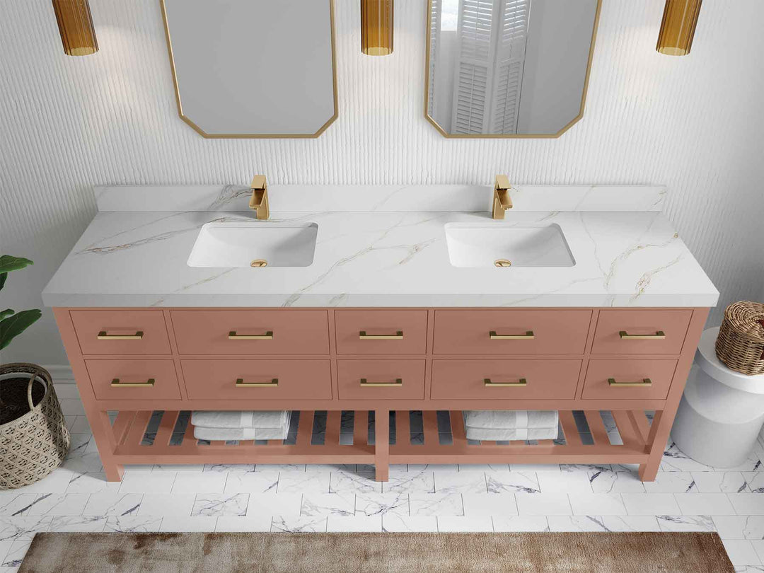 Parker 84 in. W x 22 in. D Double Sink Bathroom Vanity - Willow Bath and Vanity