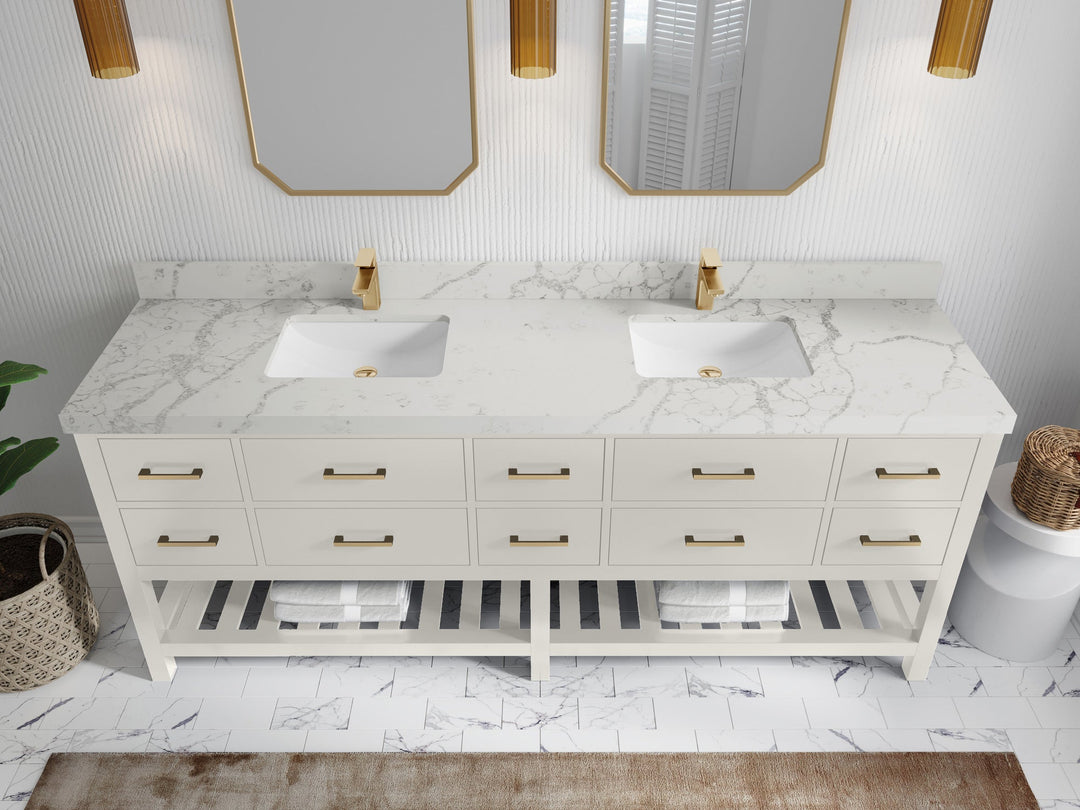 Parker 84 in. W x 22 in. D Double Sink Bathroom Vanity - Willow Bath and Vanity