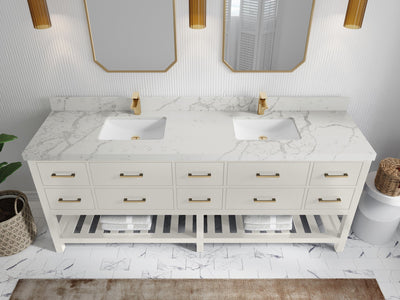 Parker 84 in. W x 22 in. D Double Sink Bathroom Vanity - Willow Bath and Vanity