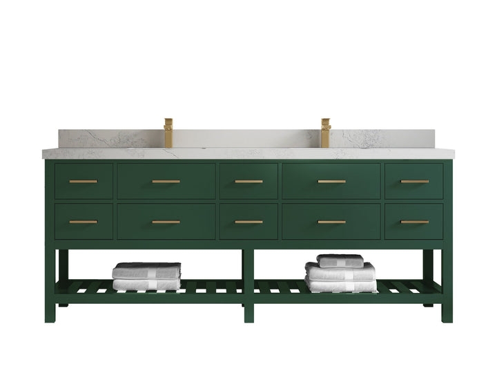 Parker 84 in. W x 22 in. D Double Sink Bathroom Vanity - photo 1