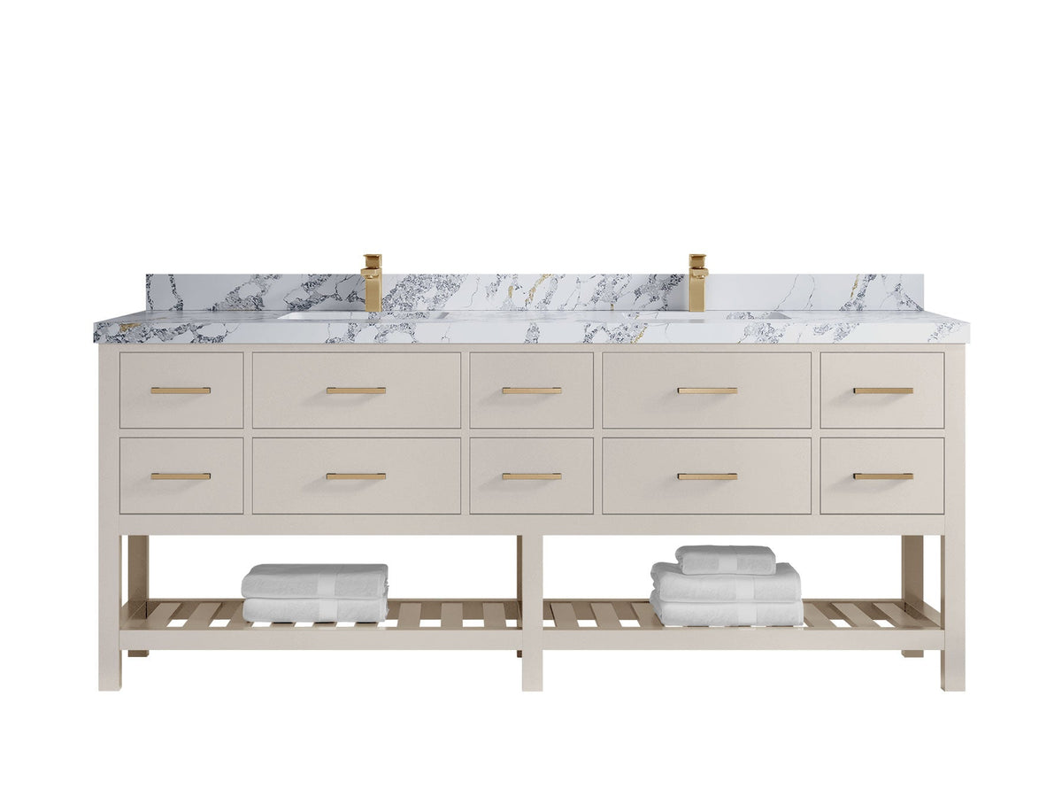 Parker 84 in. W x 22 in. D Double Sink Bathroom Vanity - Willow Bath and Vanity