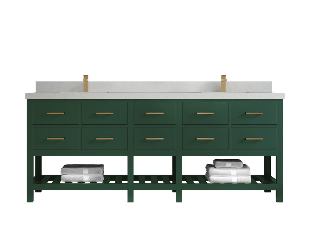 Parker 84 in. W x 22 in. D Double Sink Bathroom Vanity | 
              
                Lafayette Green
                
                  
             - PRK_LGN_CA_BK_84 - photo №8