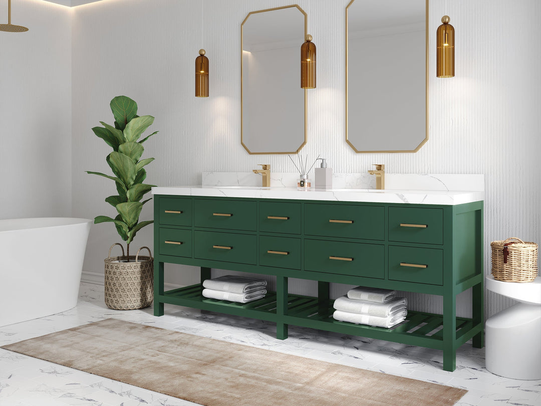 Parker 84 in. W x 22 in. D Double Sink Bathroom Vanity - Willow Bath and Vanity