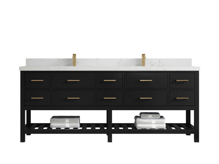 Parker 84 in. W x 22 in. D Double Sink Bathroom Vanity - photo 28