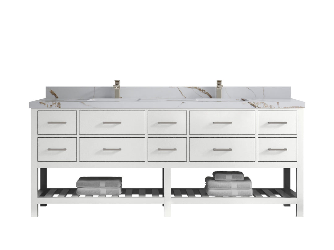 Parker 84 in. W x 22 in. D Double Sink Bathroom Vanity - Willow Bath and Vanity