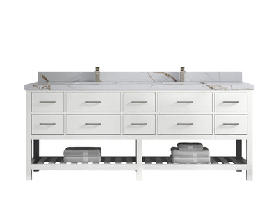 Parker 84 in. W x 22 in. D Double Sink Bathroom Vanity - Willow Bath and Vanity