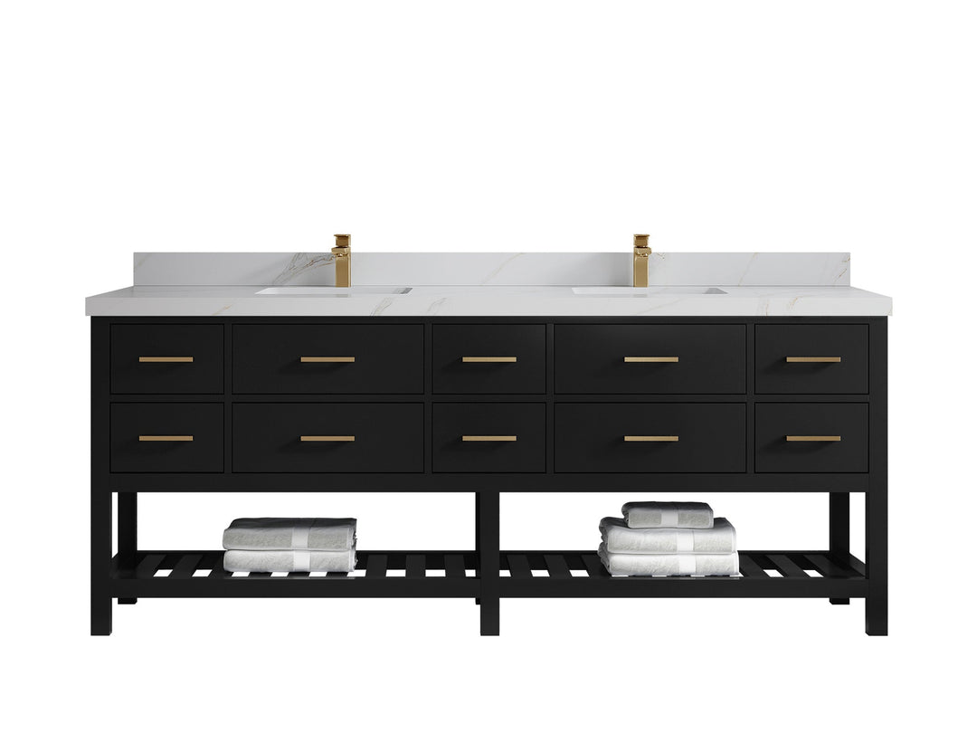 Parker 84 in. W x 22 in. D Double Sink Bathroom Vanity - Willow Bath and Vanity