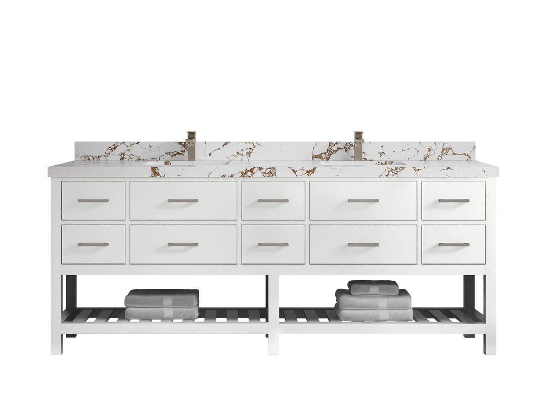 Parker 84 in. W x 22 in. D Double Sink Bathroom Vanity - Willow Bath and Vanity