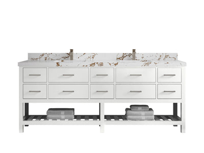 Parker 84 in. W x 22 in. D Double Sink Bathroom Vanity - Willow Bath and Vanity
