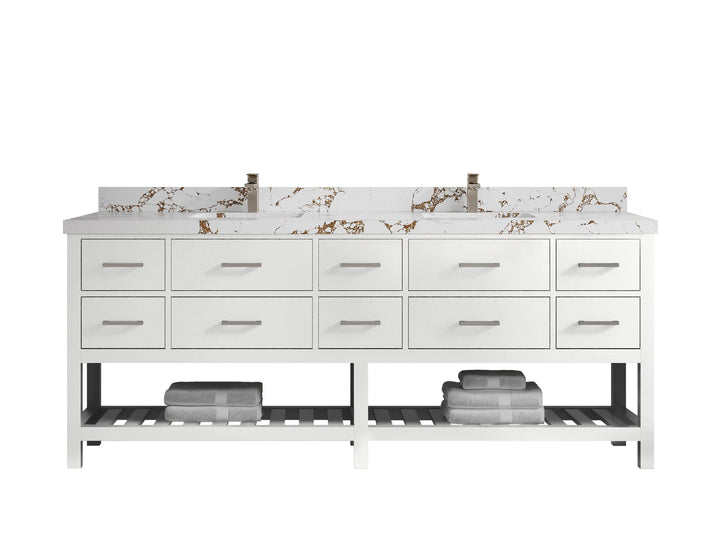 Parker 84 in. W x 22 in. D Double Sink Bathroom Vanity - photo 36