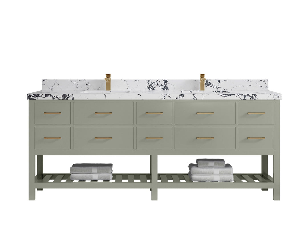 Parker 84 in. W x 22 in. D Double Sink Bathroom Vanity - Willow Bath and Vanity